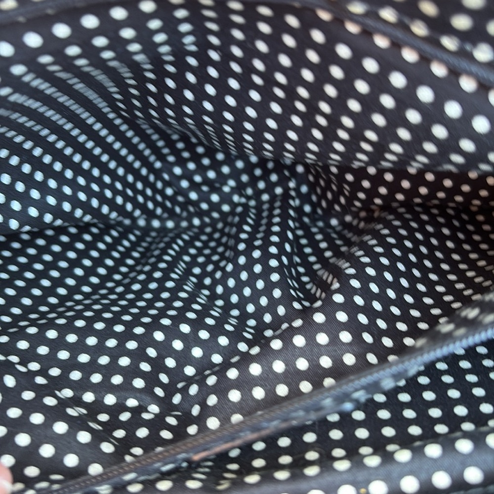 Kate Spade black and white leather bag with bow. - Picture 6 of 9